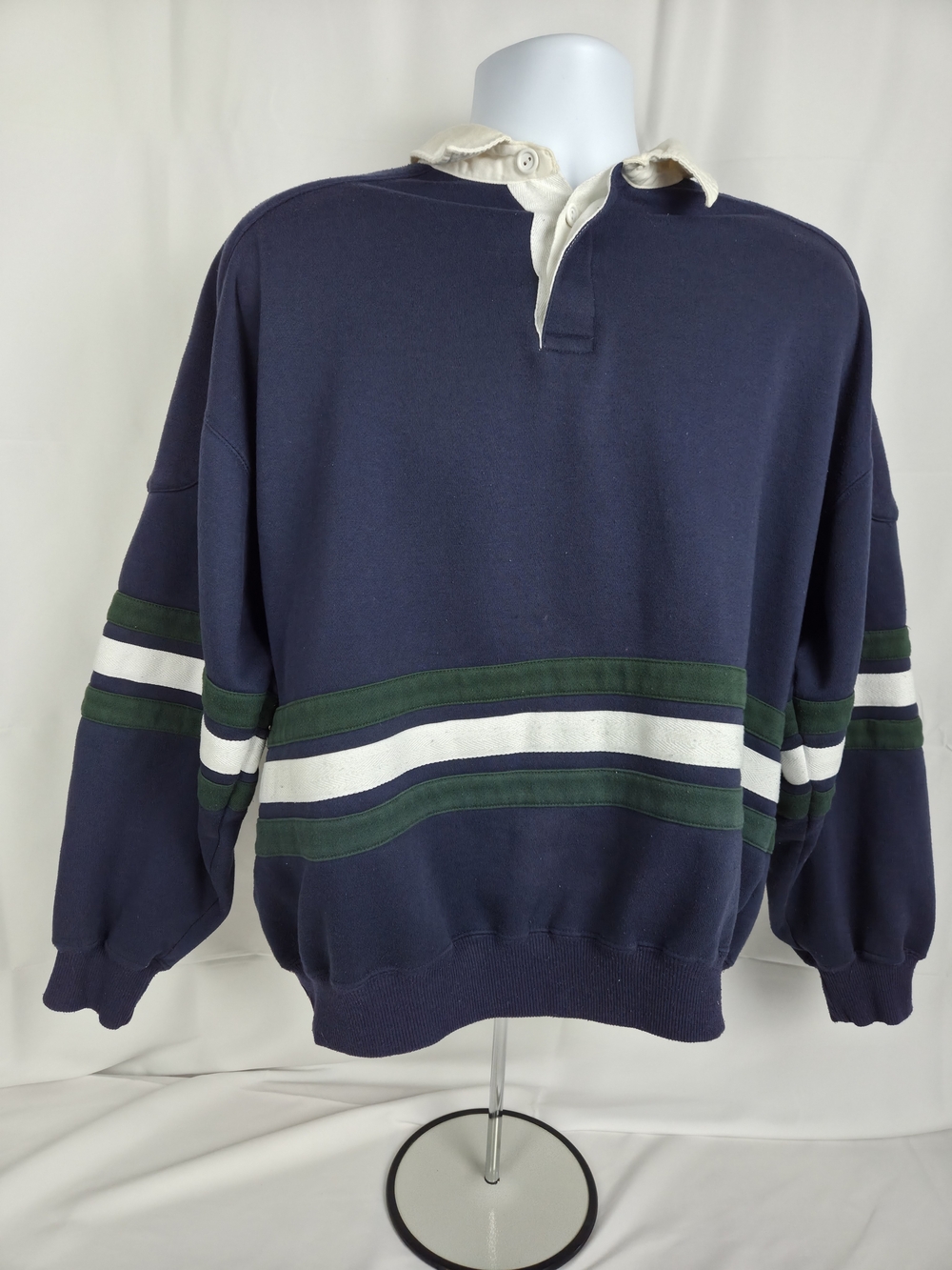Claybrooke Sport..80's or 90's.. Rugby Shirt W/ PADDED SHOULDERS!